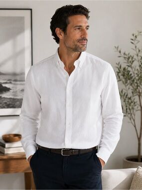 Peter Millar Collection White Flex Finish Shirt – Men’s 2XL